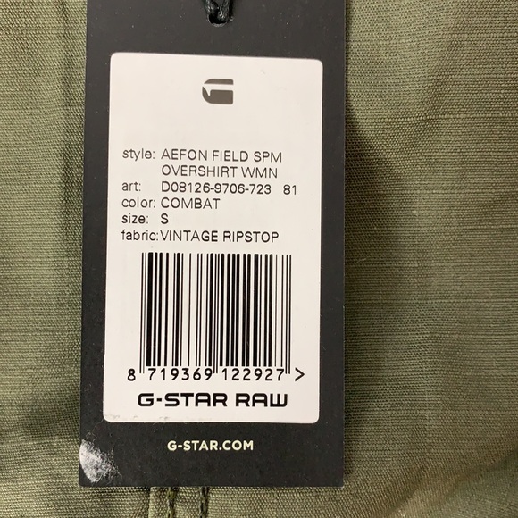 G-Star  Aefon Camo Patchwork Overshirt Size Small - Picture 6 of 8